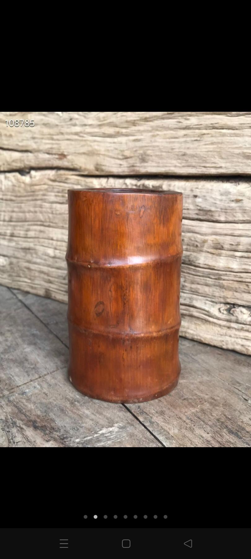 紫竹笔筒【节节高升】 品相如图 完整全品！