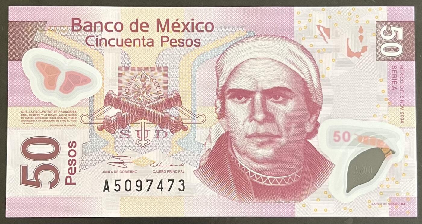 小福收藏拍卖第199期 裸钞场 本期有多张豹子号靓号 瑞士1000法郎 经典提香 毛里求斯首发年大全套 白俄罗斯5000000卢布 苏里南10000盾  爱沙尼亚  苏丹 西班牙 保加利亚 古巴等多国精美纸币 墨西哥 2004年 50比索 塑料钞 首年份 A冠 unc