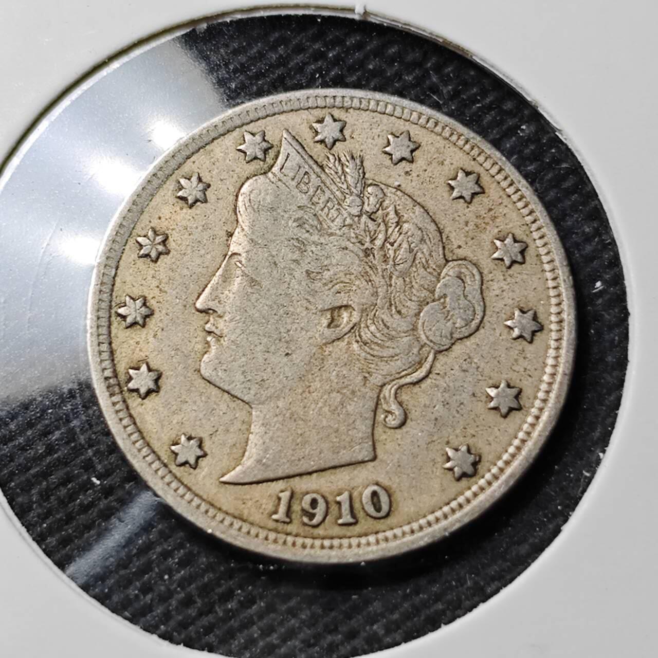 KK钱币收藏小铺  第389期  2月预留时间 周末发货  1910美国5分