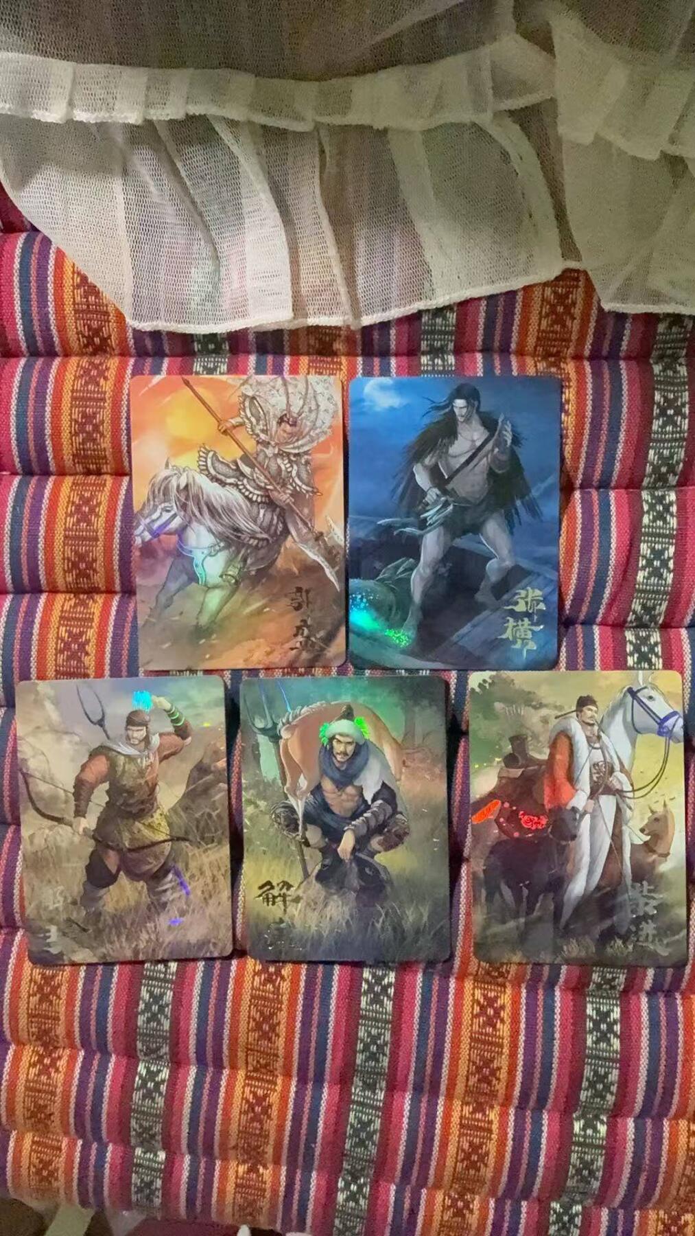 光影卡牌第29期，各家亲签，各家套卡，持续收拍品 卡趣多水浒精扣彩闪5张