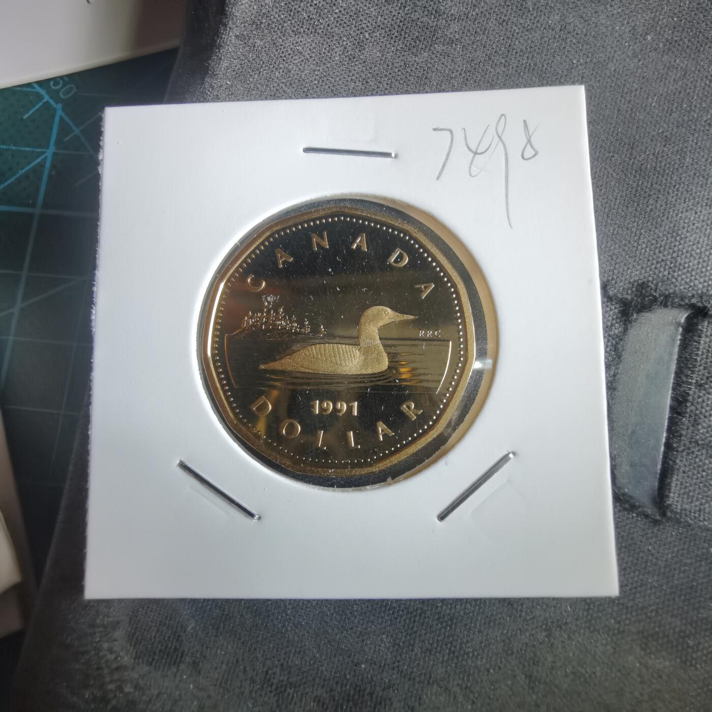 沼泽如烟--第974场 加拿大1991年一元精制币