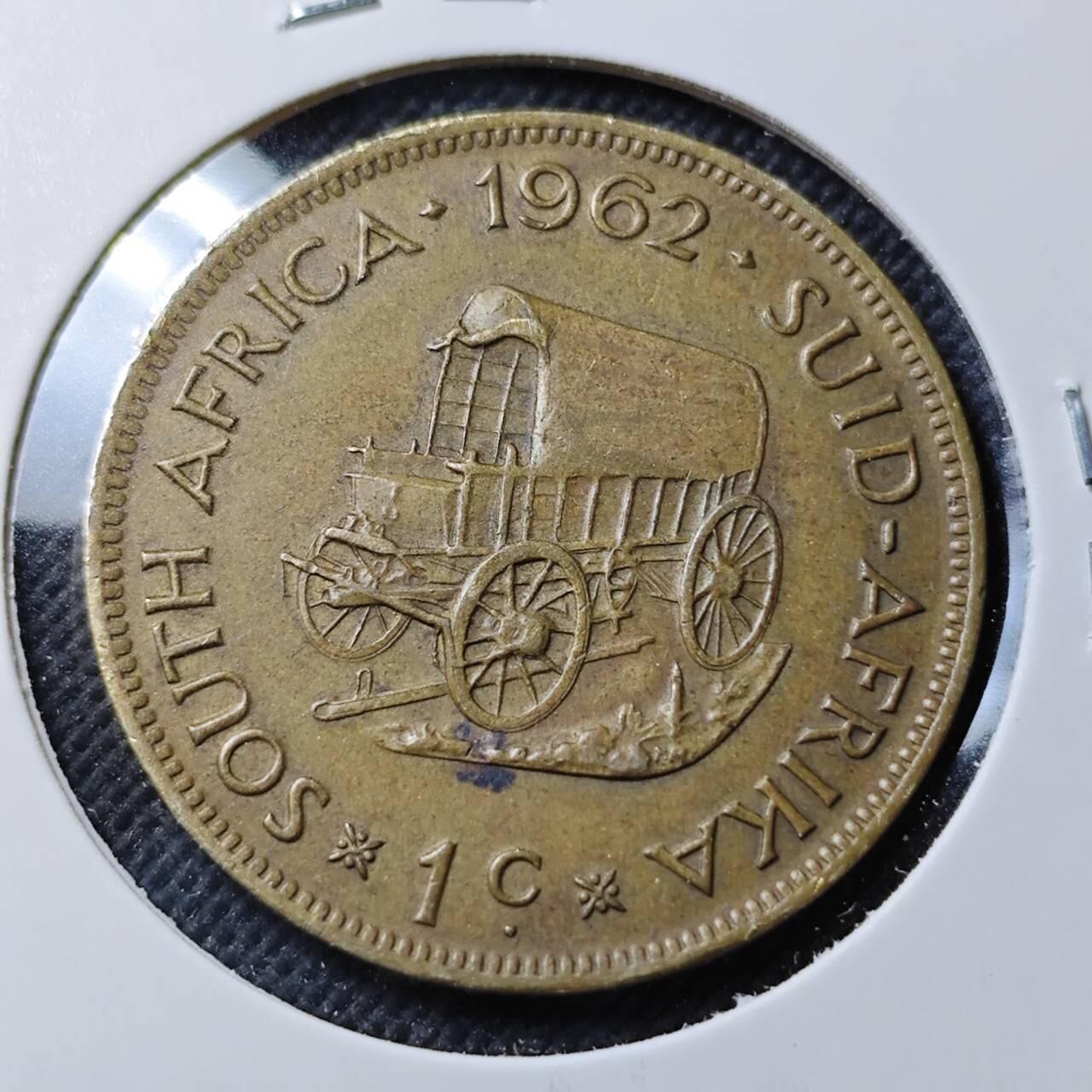 KK钱币收藏小铺  第389期  2月预留时间 周末发货 1962南非1分铜币 