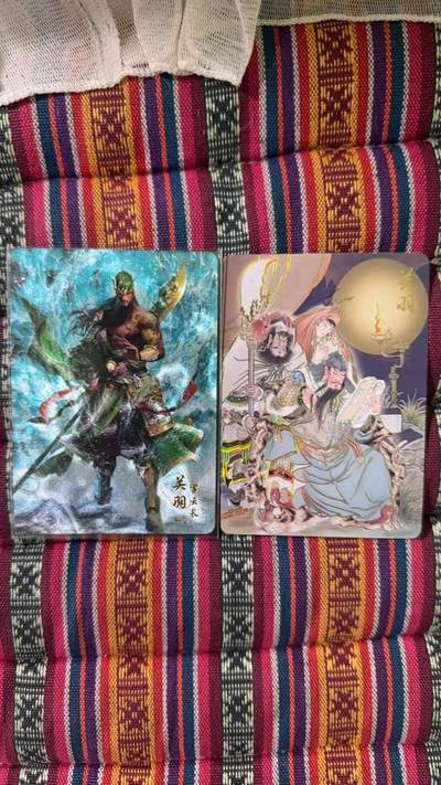 光影卡牌第29期，各家亲签，各家套卡，持续收拍品 - 燎原关公一对