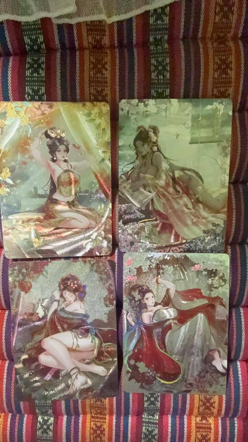 光影卡牌第29期，各家亲签，各家套卡，持续收拍品 玲姐粗闪十二花神4张