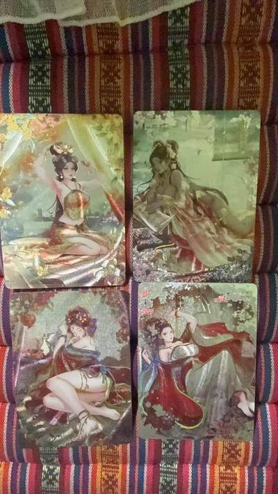 光影卡牌第29期，各家亲签，各家套卡，持续收拍品 - 玲姐粗闪十二花神4张