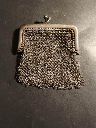 老王徽章第179期 - 法国银钱袋    野猪头银标     25.3g