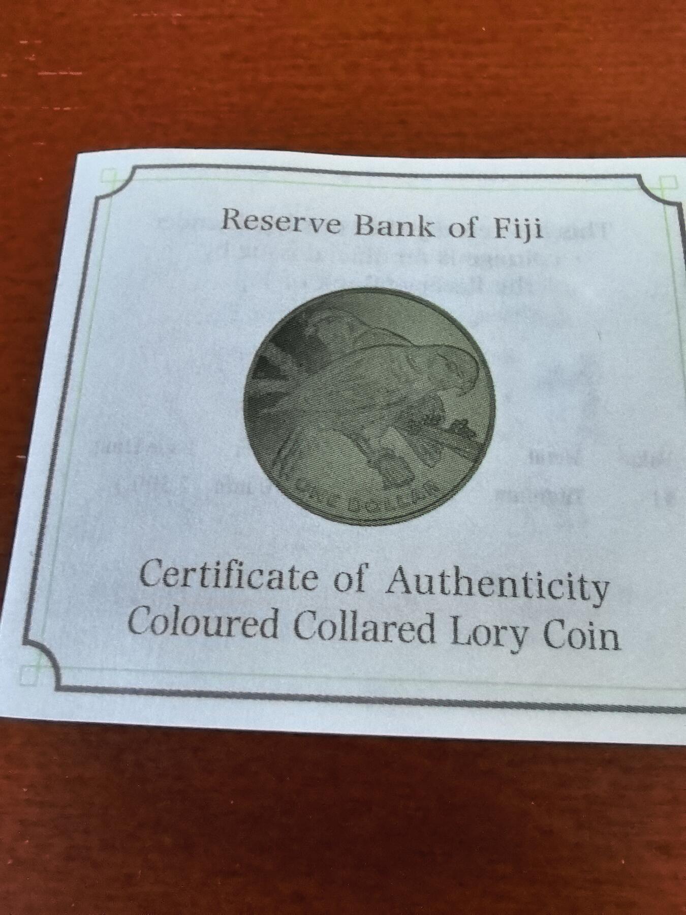 长老汇蛇年精选第九十五场拍卖 2017斐济鹦鹉1元钛合金币，盒证全，7500枚