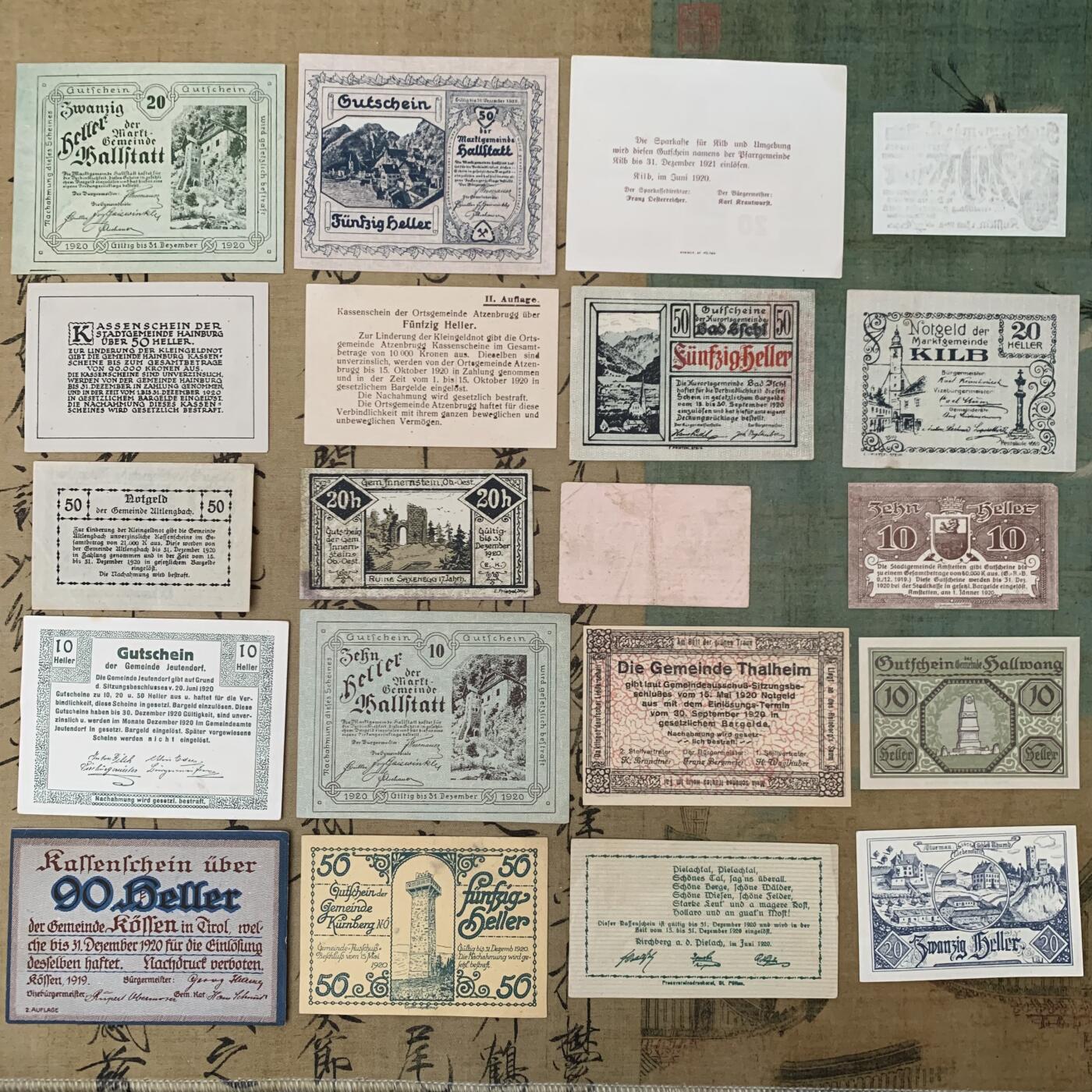 《竞宝斋》第461场 周日，周一，2场连拍 （全场包邮）欢迎送拍 20张一组 1915年左右德国德紧纸币