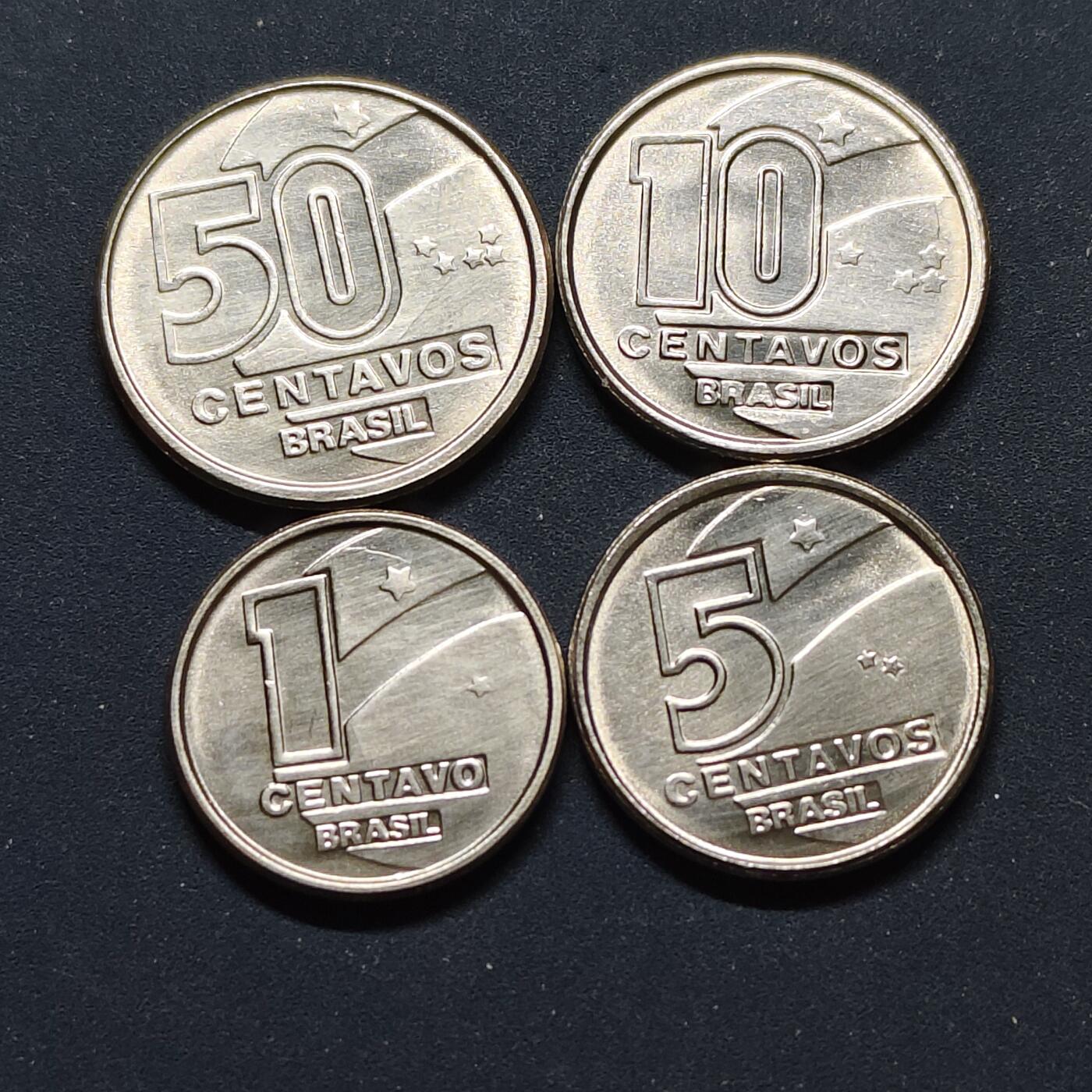 【全场包邮】纯粹捡漏拍498场-持续更新中 巴西1989-1990年生产版4枚套币