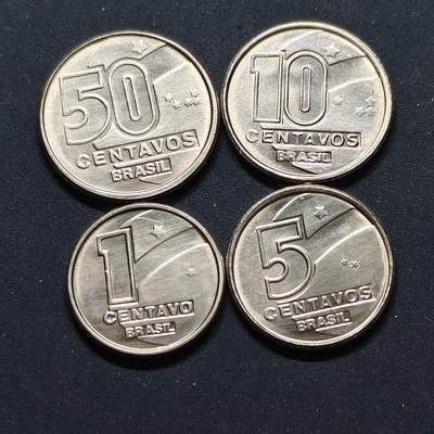 【全场包邮】纯粹捡漏拍498场-持续更新中 - 巴西1989-1990年生产版4枚套币