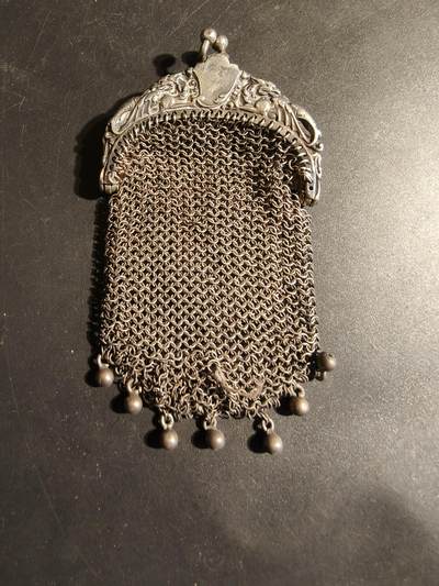 老王徽章第179期 - 法国银钱袋    野猪头银标     32.9g