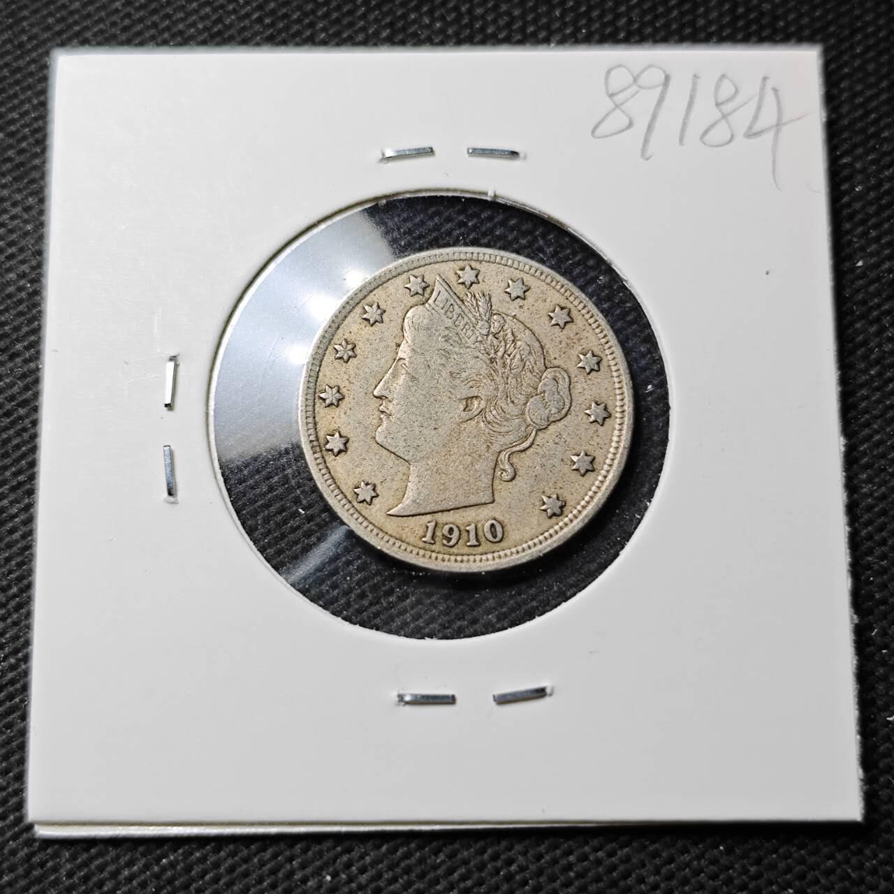 KK钱币收藏小铺  第389期  2月预留时间 周末发货  1910美国5分