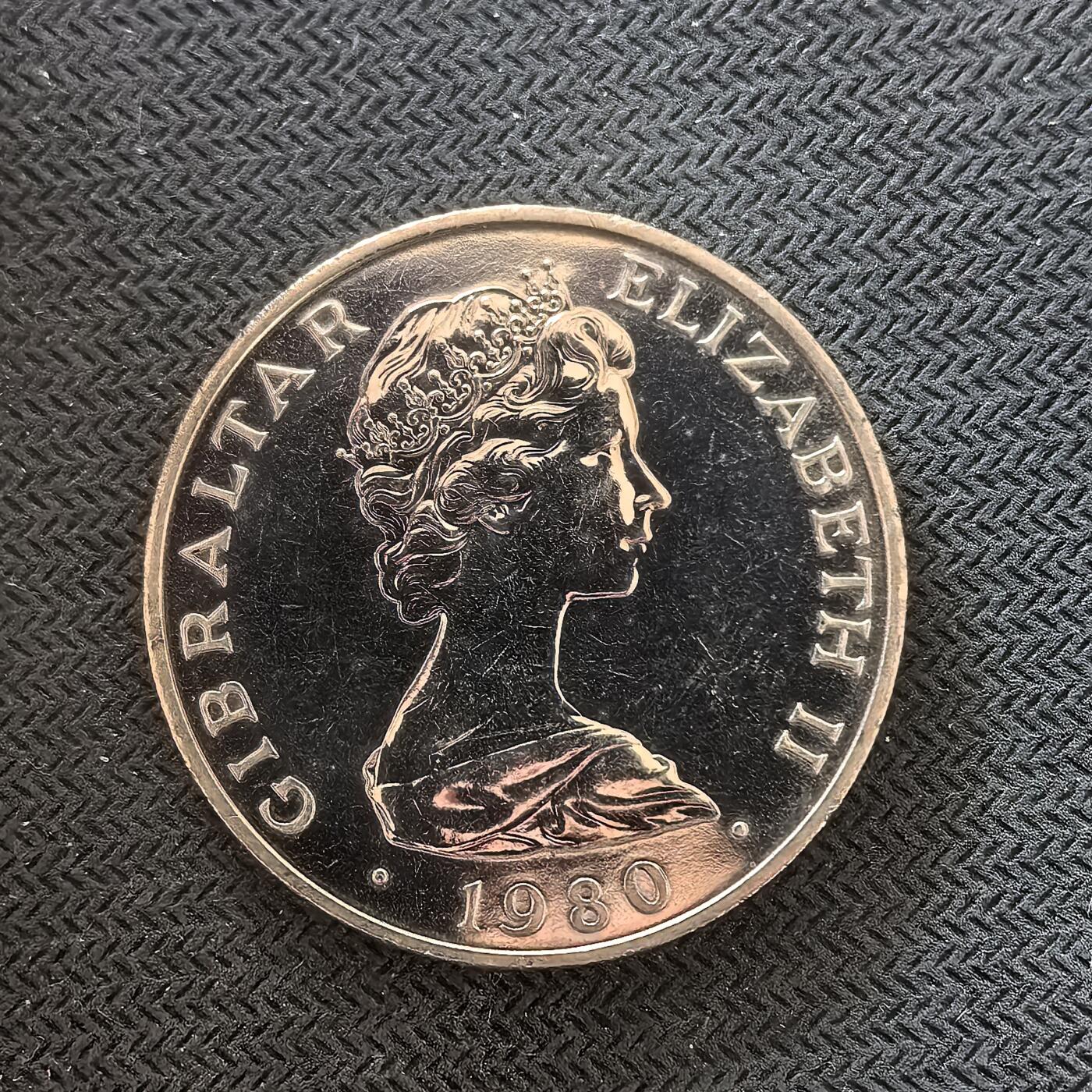 道一币馆币章第一百六十四场 直布罗陀1980年特拉法加战役中的纳尔逊海军上将1克朗纪念币