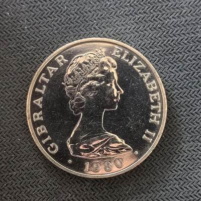 道一币馆币章第一百六十四场 - 直布罗陀1980年特拉法加战役中的纳尔逊海军上将1克朗纪念币