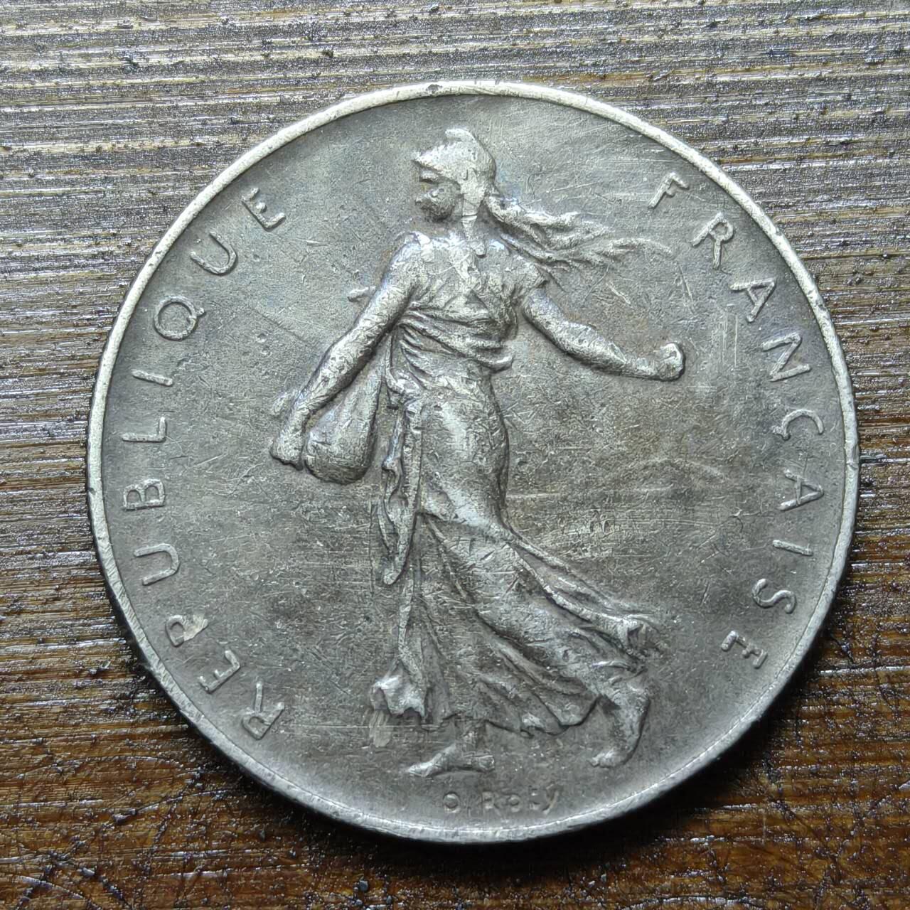 【铜匠收藏】★第140场★散币场。不寄存，30包邮。不满30元，支付5元运费。《接受代拍 代送NGC评级》 49【无寄存】1960年 法国 1法郎 播种少女