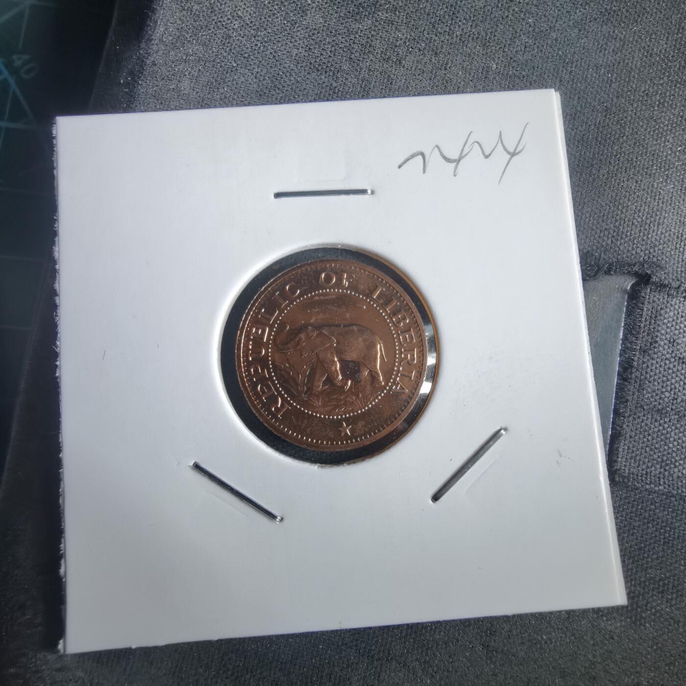 沼泽如烟--第974场 利比里亚1分精制币