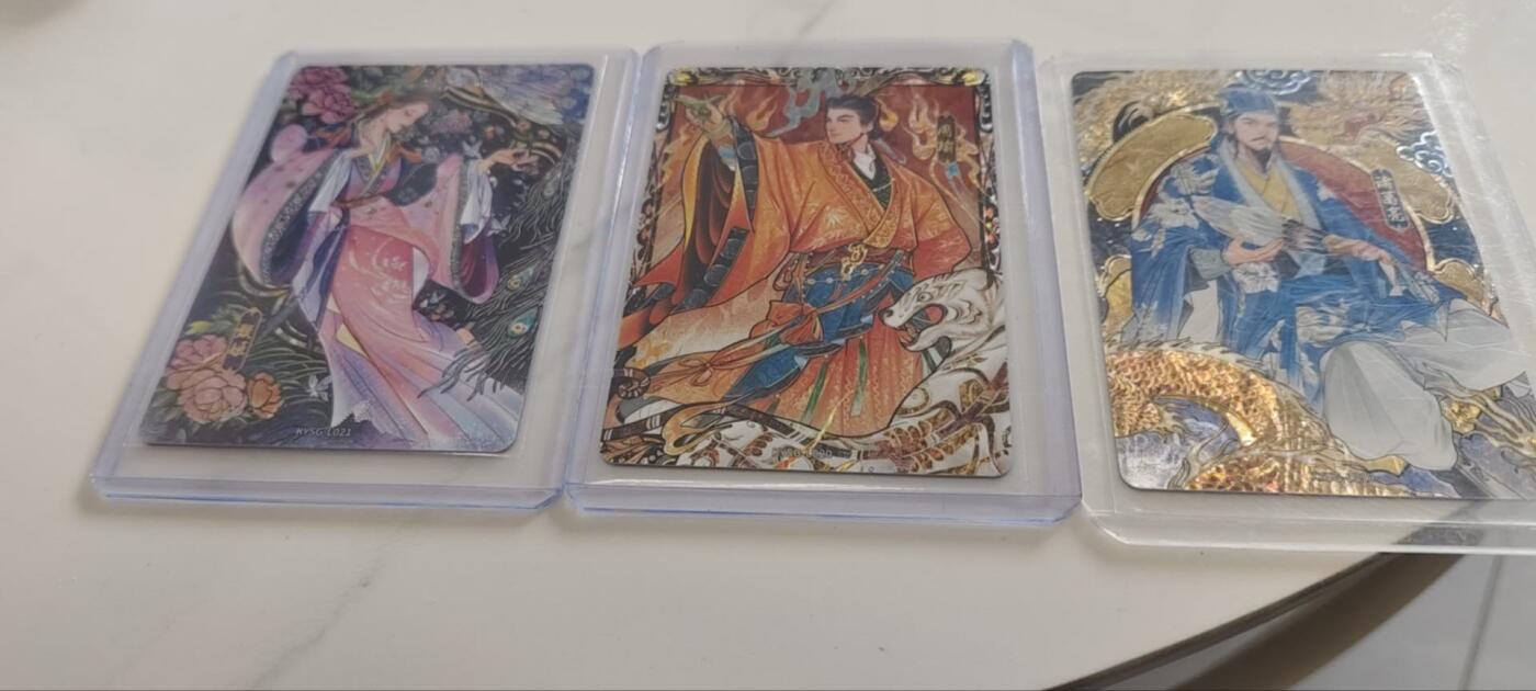 秋原瞳的小店第三十四期（年终大促1/3，农历马年年味越来越重了，希望大家新的一年龙马精神，一往无前） 卡游三国艺术家漆彩一套3张齐