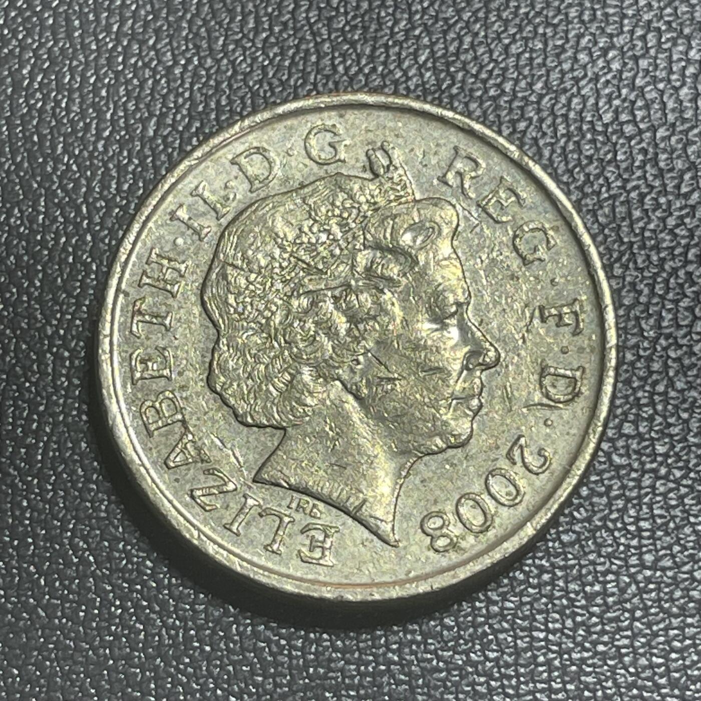 回流0125  英国2008年1英镑加厚铜币 皇家盾牌