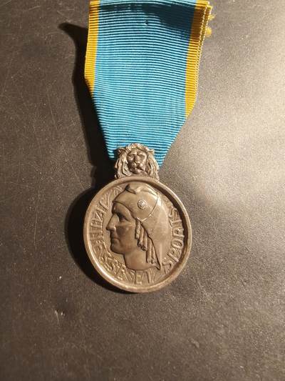 老王徽章第179期 - 法国银级体育奖章    950银     16.7g