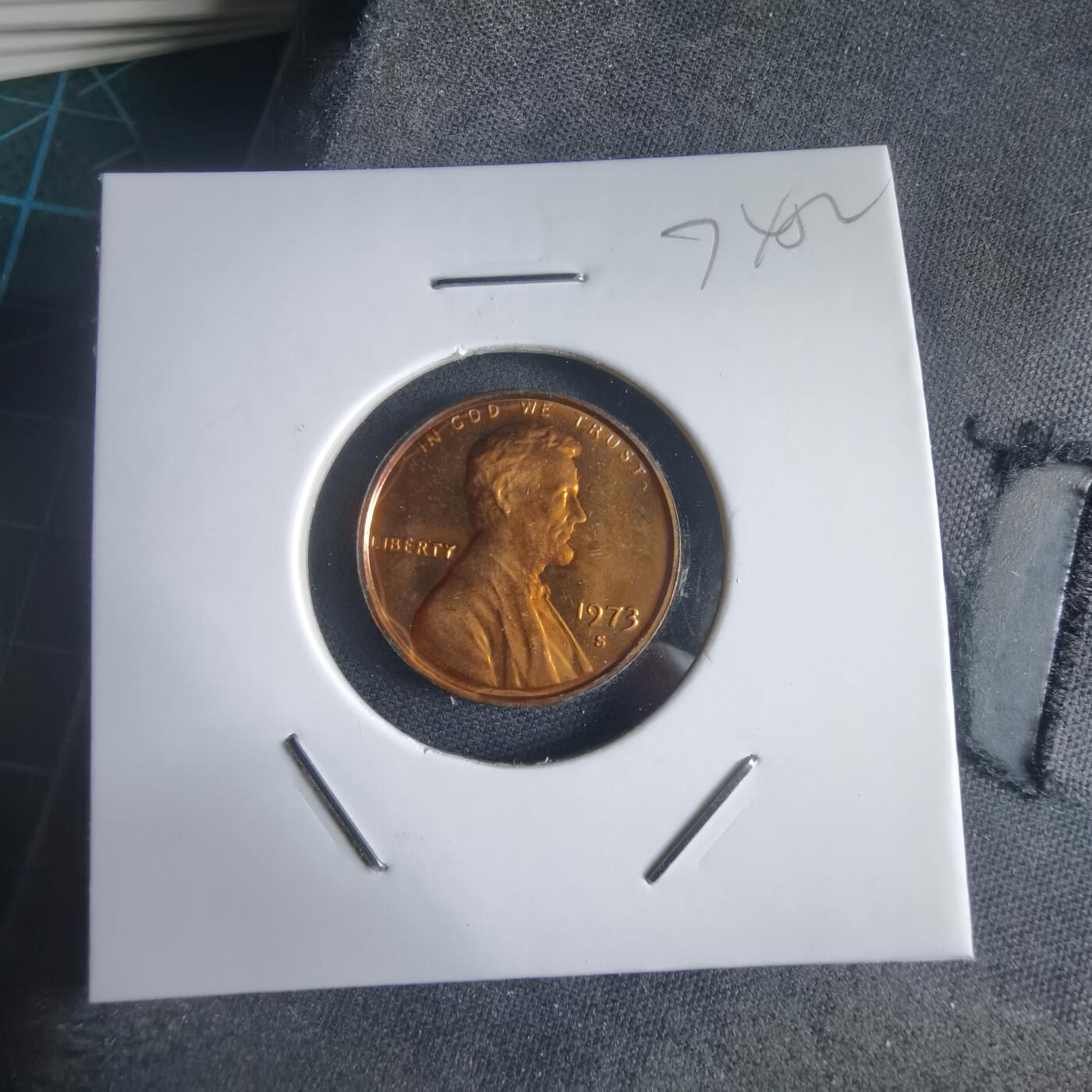 沼泽如烟--第974场 美国1973年一分精制币