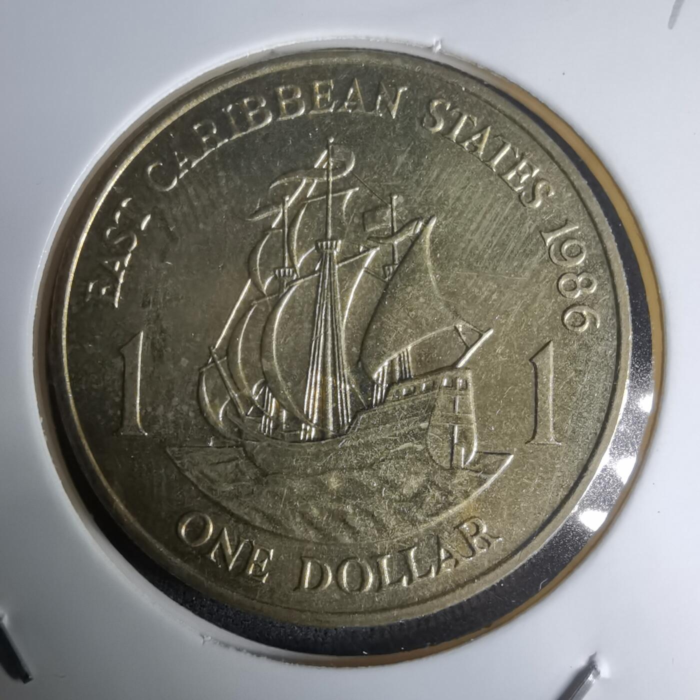 沼泽如烟--第975场 东加勒比1986年一元