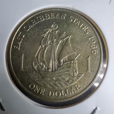 沼泽如烟--第975场 - 东加勒比1986年一元