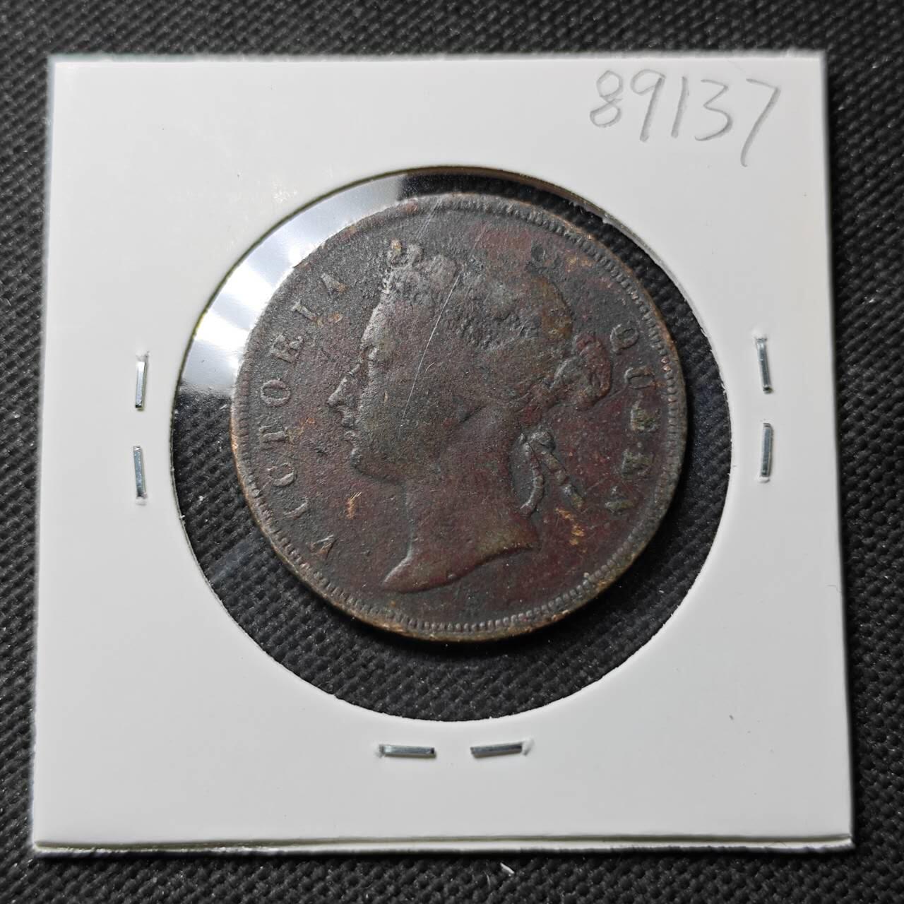 KK钱币收藏小铺  第389期  2月预留时间 周末发货 英属海峡1分铜币 