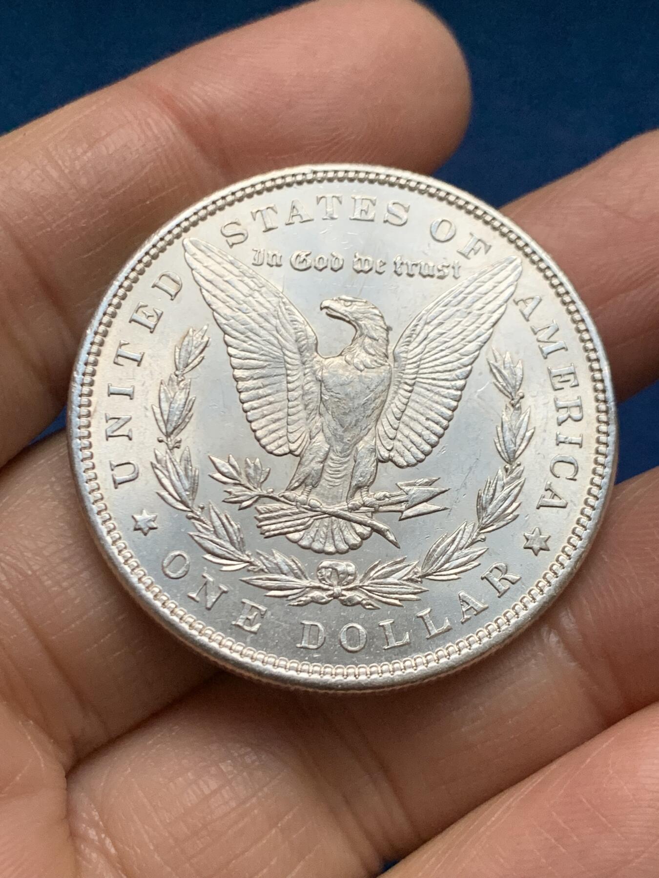 《竞宝斋》第461场 周日，周一，2场连拍 （全场包邮）欢迎送拍 美国 1889年 摩根 1美元 银币