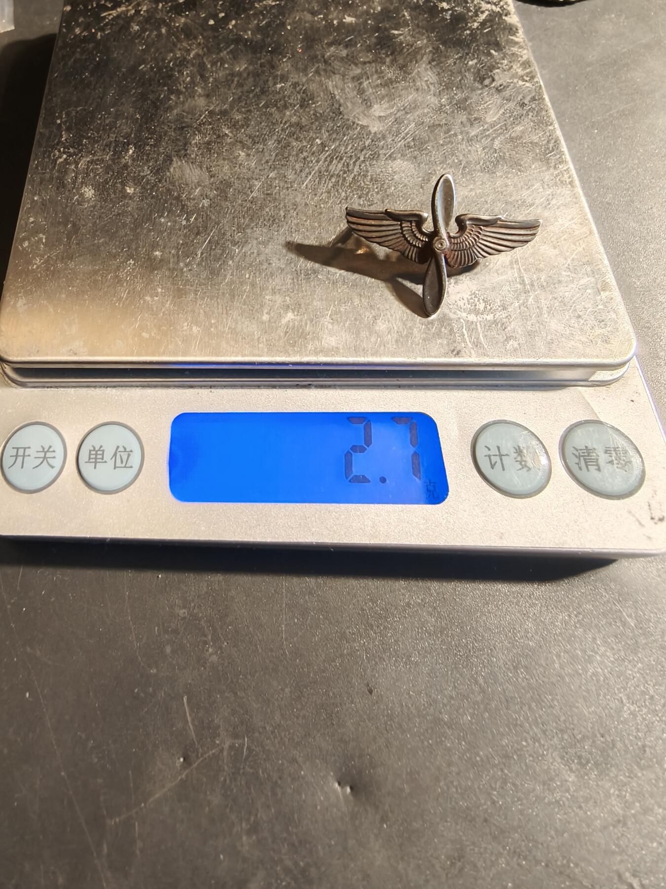 老王徽章第179期 美国空军领章    925银包10k金     2.7g