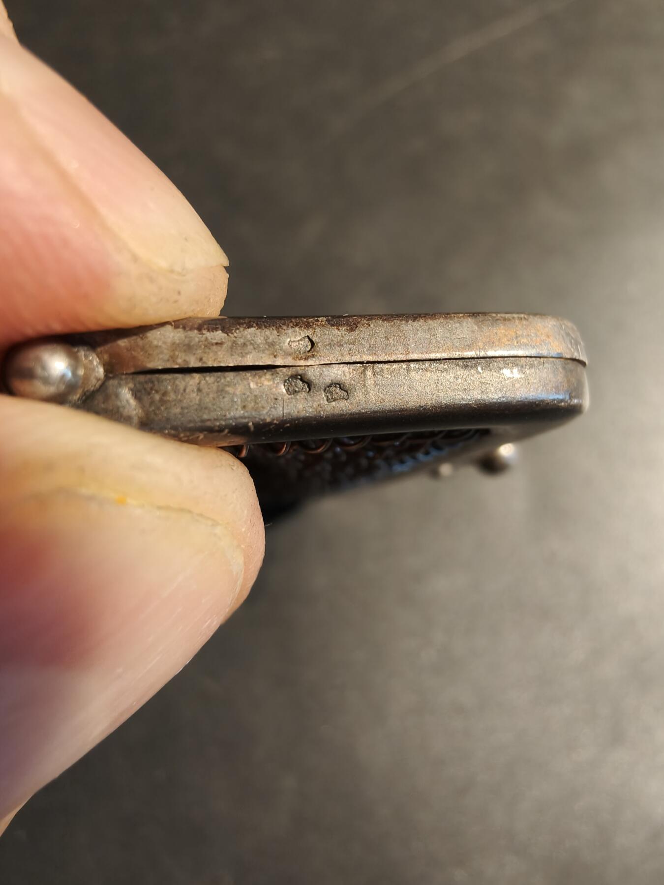 老王徽章第179期 法国银钱袋    野猪头银标     25.3g