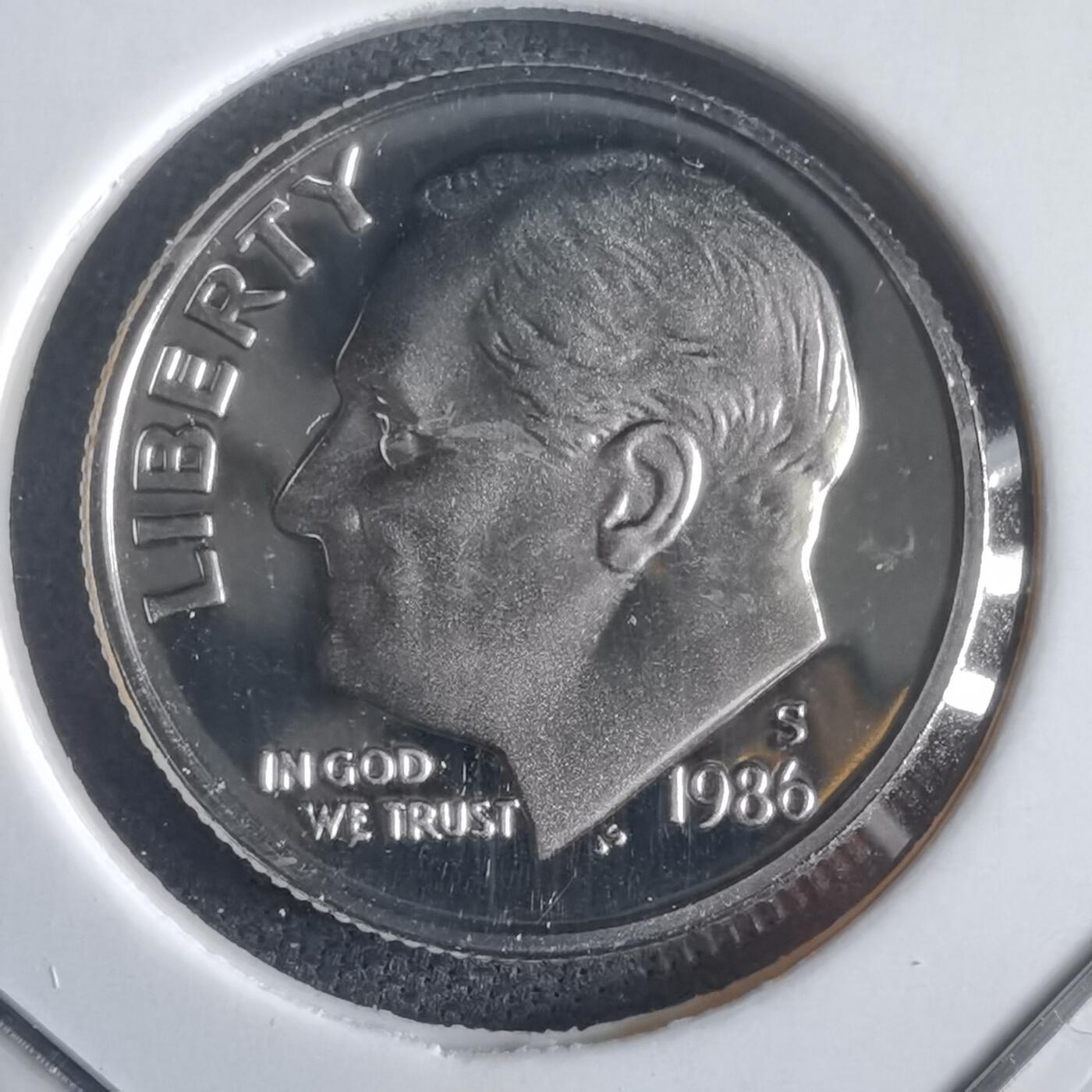 沼泽如烟--第974场 美国1986年10分精制币