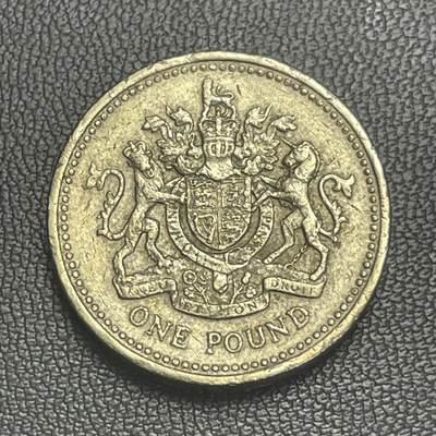 回流0125 -  英国2003年1英镑加厚铜币 狮马盾徽