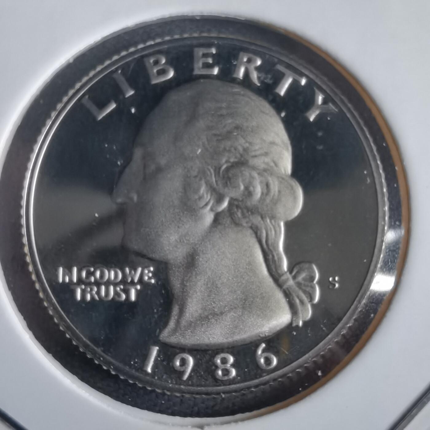 沼泽如烟--第974场 美国1986年25分精制币