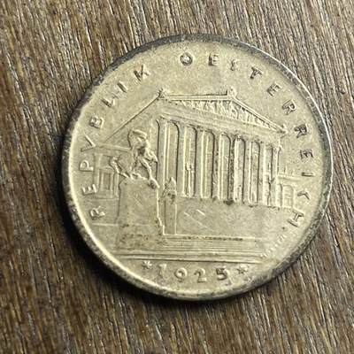 【铜匠收藏】★第140加场★精品老铜币 硬币专场 不寄存，200包邮。不满200元，支付5元运费。《接受代拍 代送NGC评级》 - 100【无寄存】1925 奥地利 1先令 银币
