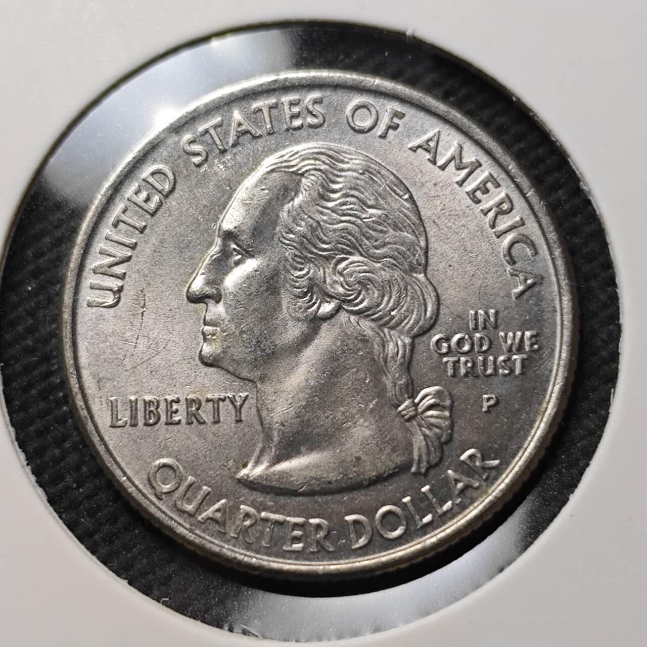 KK钱币收藏小铺  第389期  2月预留时间 周末发货  美国25分纪念币 好品