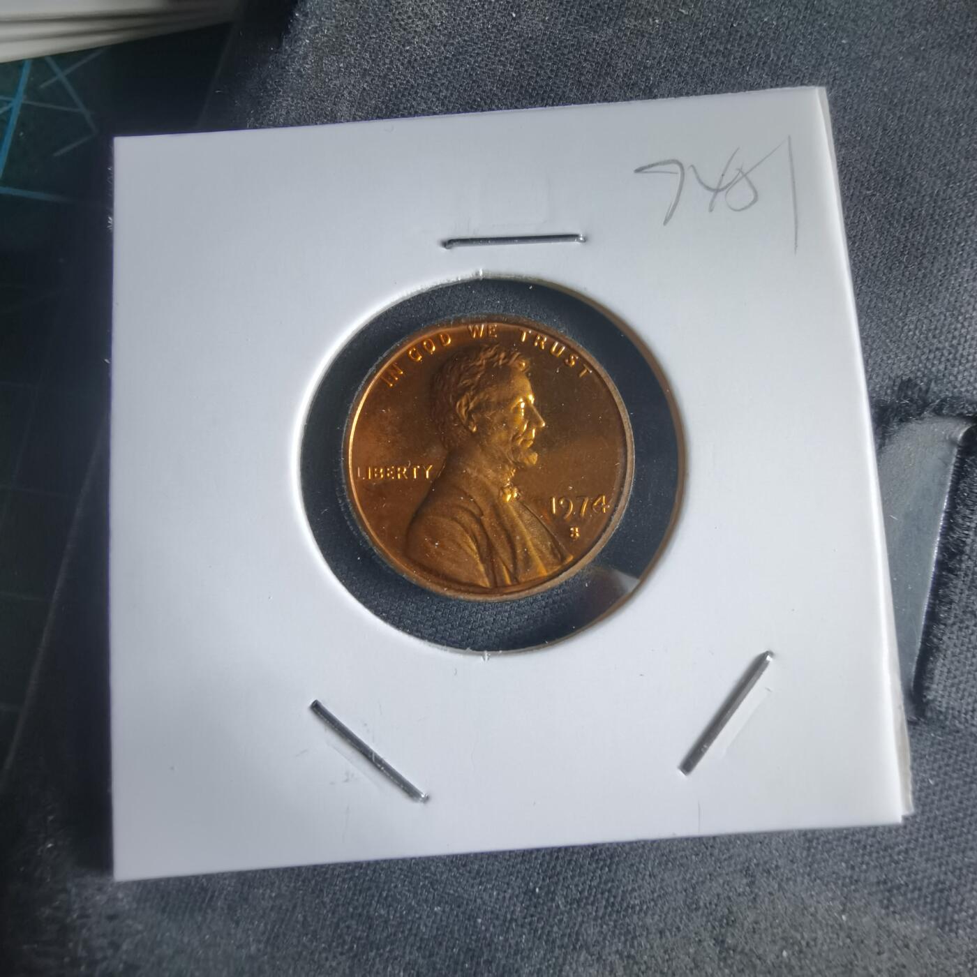 沼泽如烟--第974场 美国1974年一分精制币 