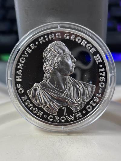 第189期拍卖 - 直布罗陀1993年乔治三世纪念银币带证书，28.28克，925银，有氧化