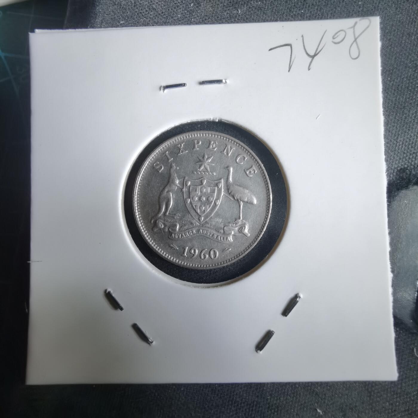 沼泽如烟--第974场 澳大利亚1960年6便士银币