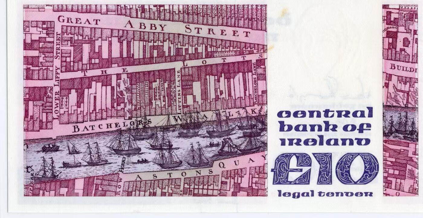 徐霞客拍卖首拍 爱尔兰 P-72c 1990年10镑 AIL309673	unc- 有黄		发行于20世纪90年代初期，是当时流通的法定货币。它融合了本土语言与历史人物肖像的设计，以17世纪学者为票面主体，兼具文化纪念与货币流通功能，见证了本土货币体系的延续与发展，是研究该地区金融文化与历史传承的实物佐证。其收藏价值源于存世量稀少