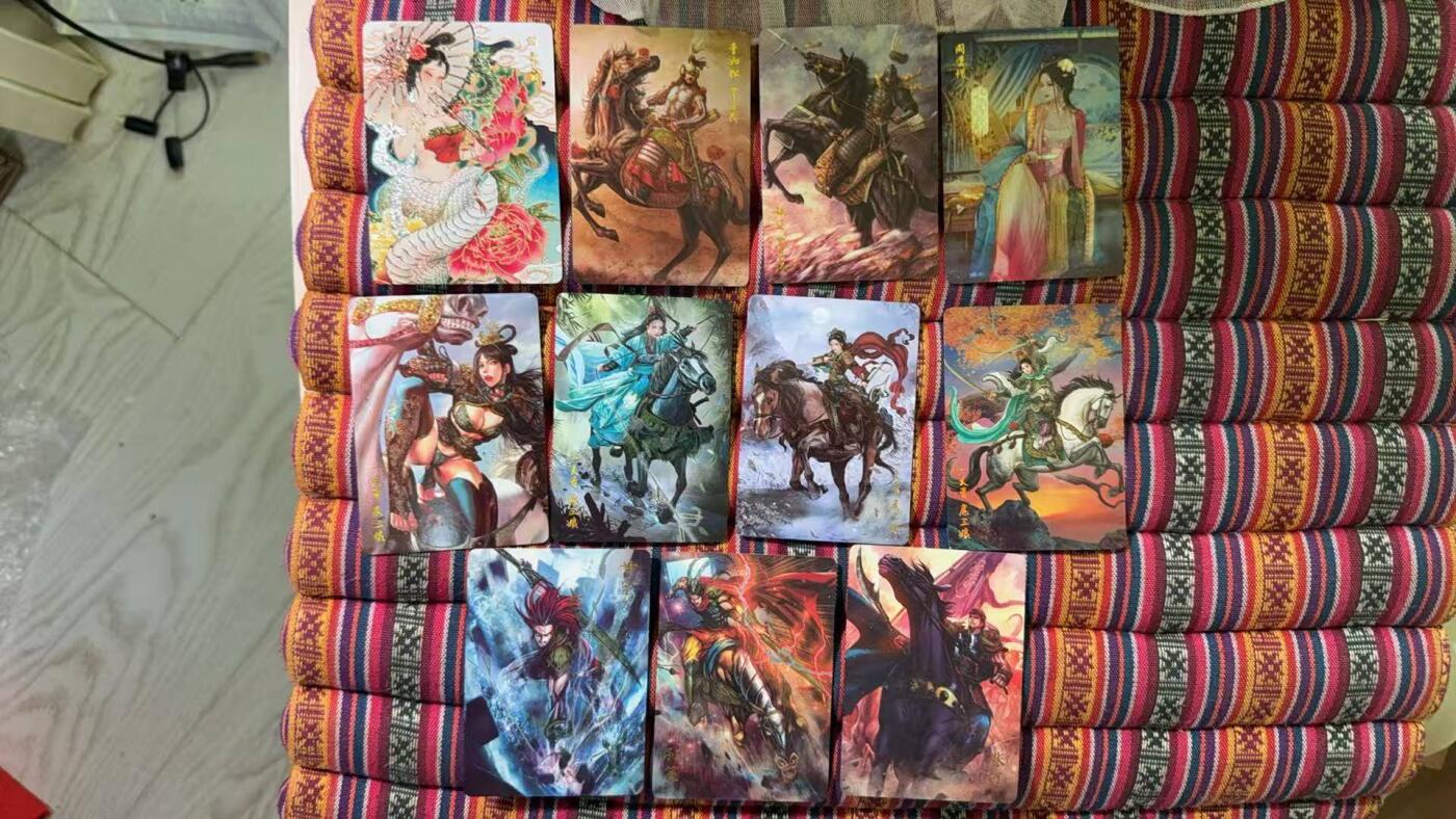 光影卡牌第29期，各家亲签，各家套卡，持续收拍品 燎原水浒钻石闪特卡6张＋雕仙白素贞＋巴丁港漫3张