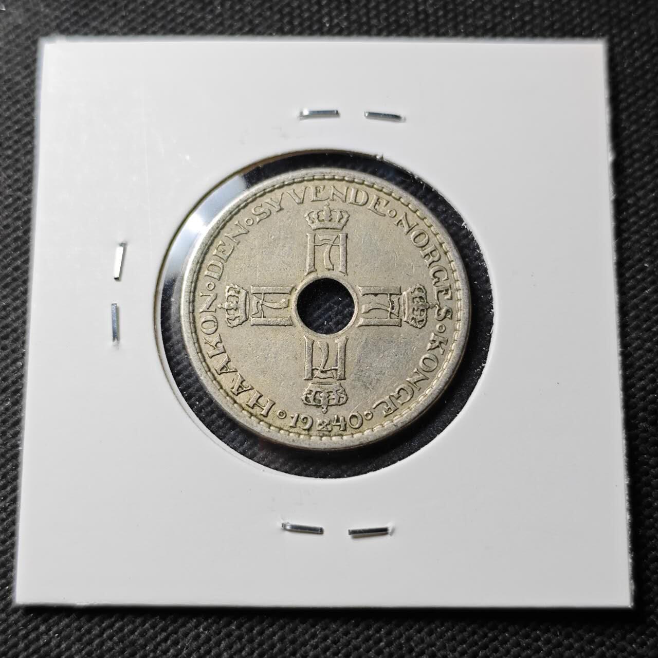 KK钱币收藏小铺  第389期  2月预留时间 周末发货  1940挪威1克朗