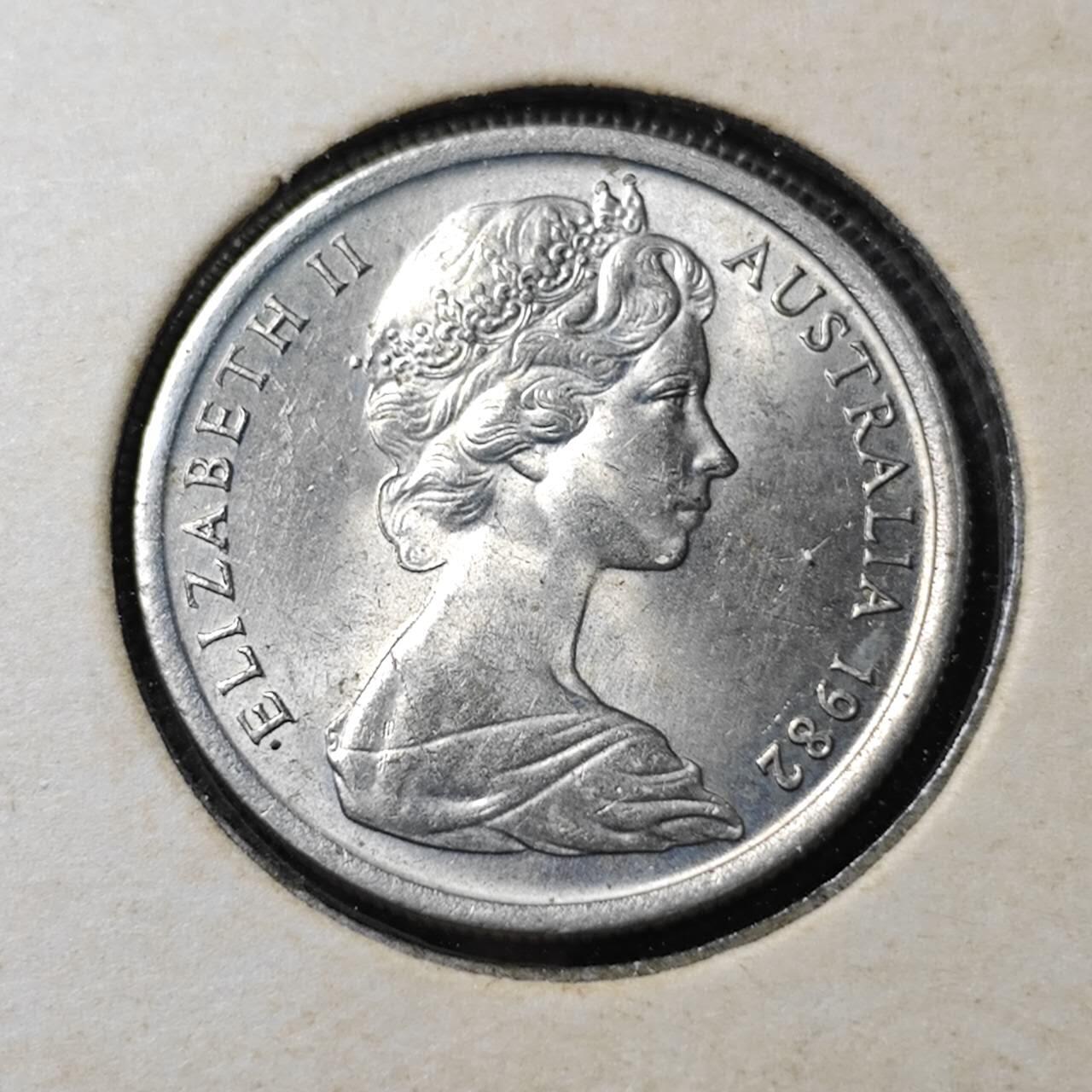 KK钱币收藏小铺  第389期  2月预留时间 周末发货  1982澳大利亚5分 好品