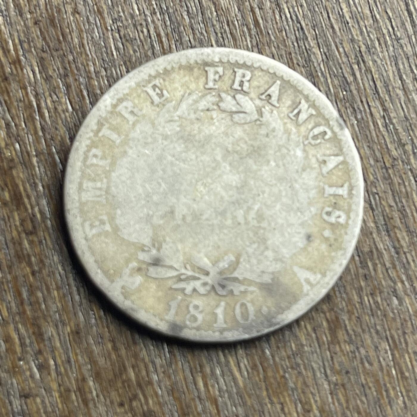 【铜匠收藏】★第140加场★精品老铜币 硬币专场 不寄存，200包邮。不满200元，支付5元运费。《接受代拍 代送NGC评级》 100【无寄存】1810 拿破仑一世 1法郎 银币