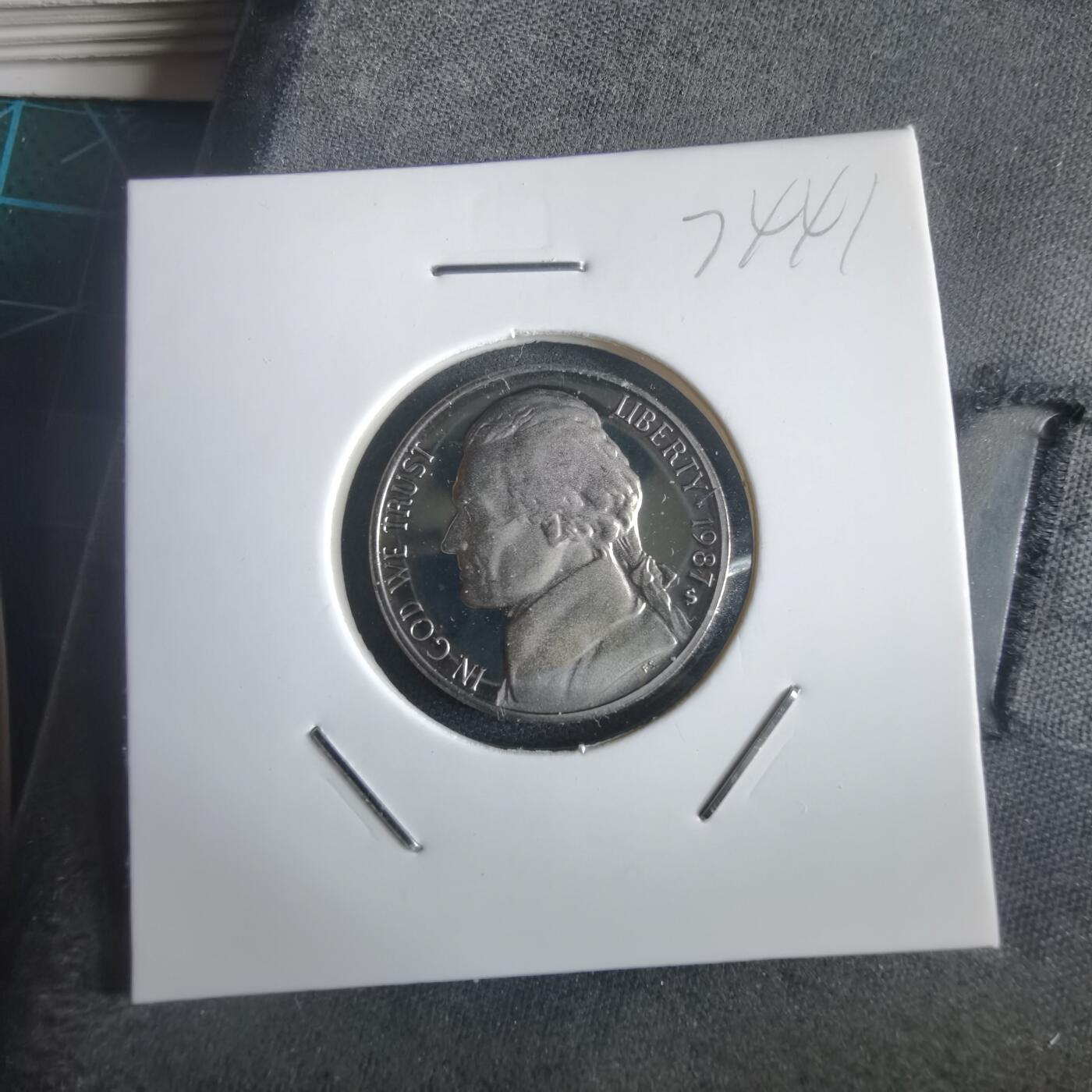 沼泽如烟--第974场 美国1987年5分精制币