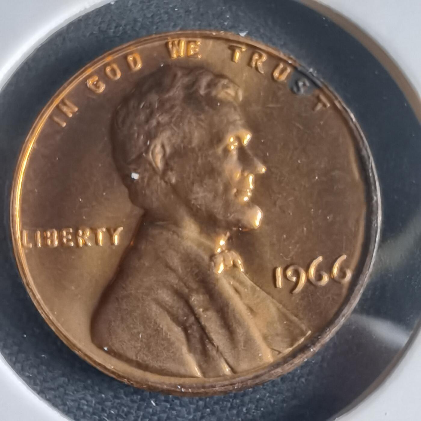 沼泽如烟--第974场 美国1966年一分精制币