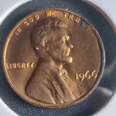 沼泽如烟--第974场 - 美国1966年一分精制币