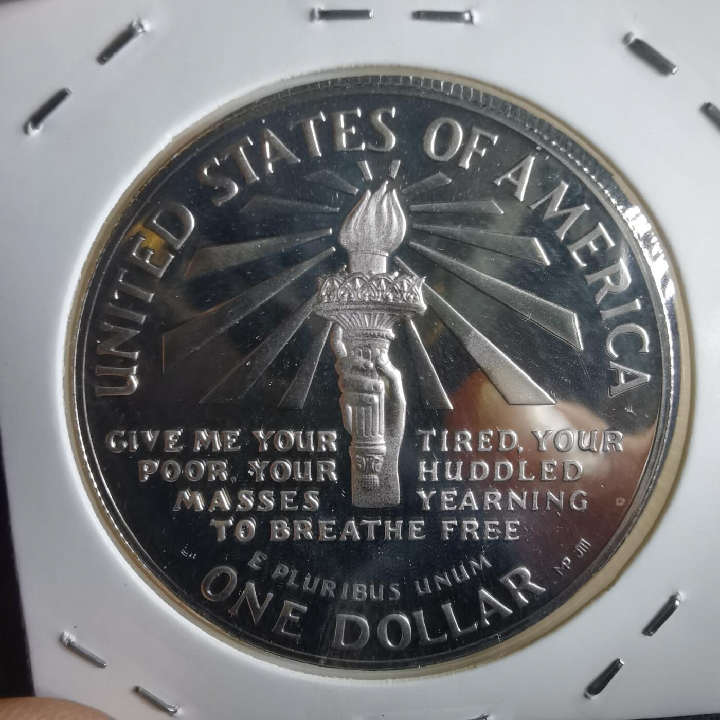 沼泽如烟--第974场 美国1986年一元精制币银币