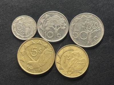 邮泉阁限时拍卖第四十场 非洲专场（硬币在国外。请付邮费6元。） - 纳米比亚5枚