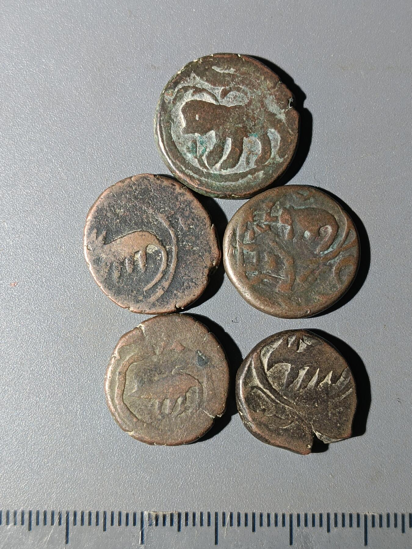 111期新疆红钱粟特钱币丝路钱币专场 A6丝路铜币一组