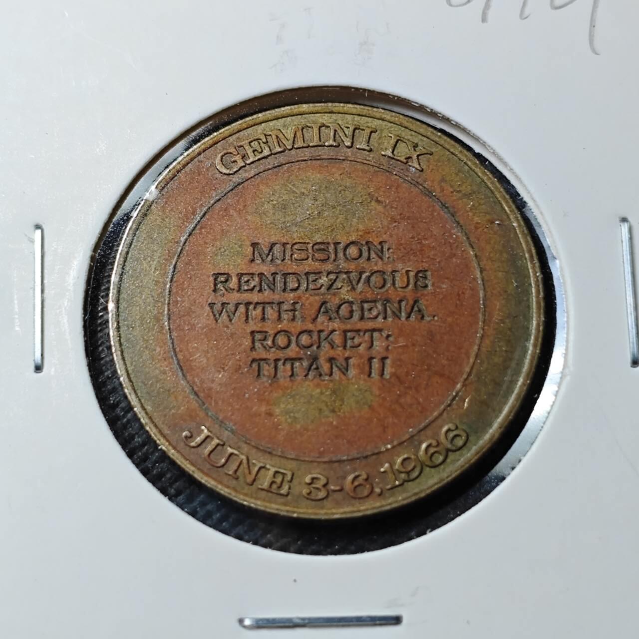 KK钱币收藏小铺  第389期  2月预留时间 周末发货  美国航天纪念铜章